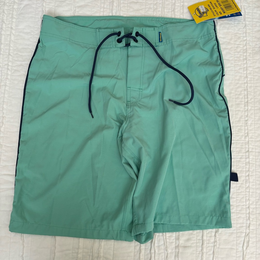 NWT Banana Boat Men’s Large Seafoam Green Boardshorts vacay Beach pool summer